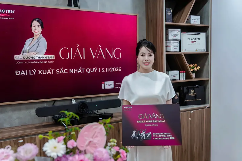 CEO Dương Thanh Tâm — Giải Vàng Đại lý xuất sắc nhất Quý I & II/2026